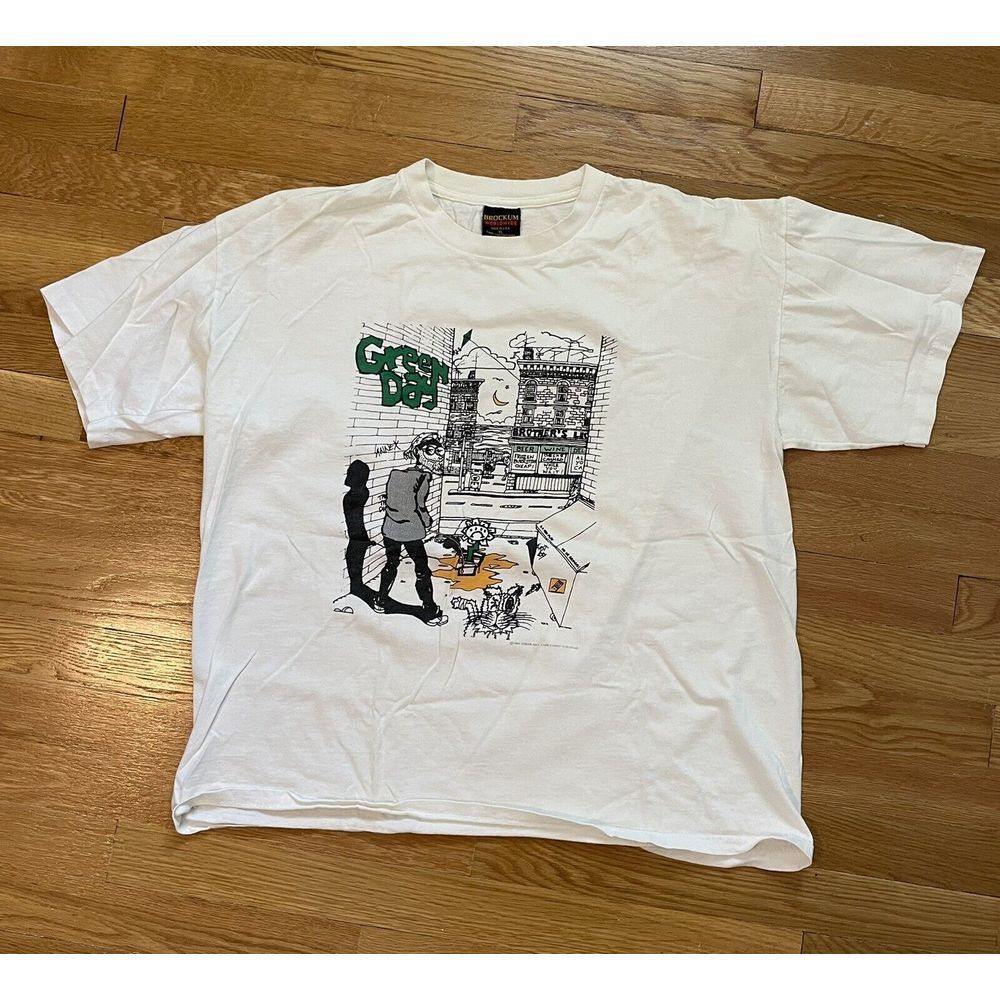 Vintage‎ 90s Green Day Sad Flower T-Shirt 1994 XL Brockum Great condition! RARE